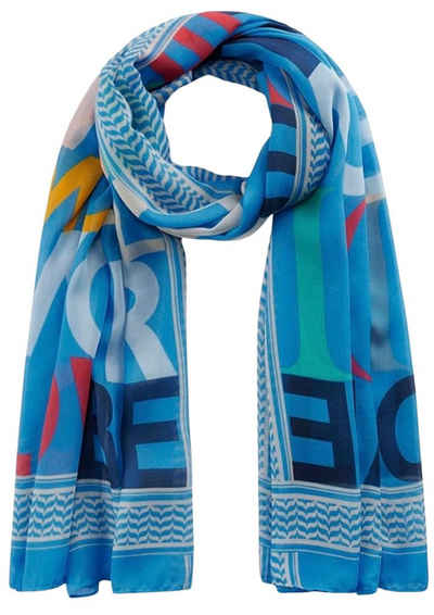 Codello Modeschal Codello Damen Schal mit Statement-Print Farbe blau, Auch als Pareo tragbar