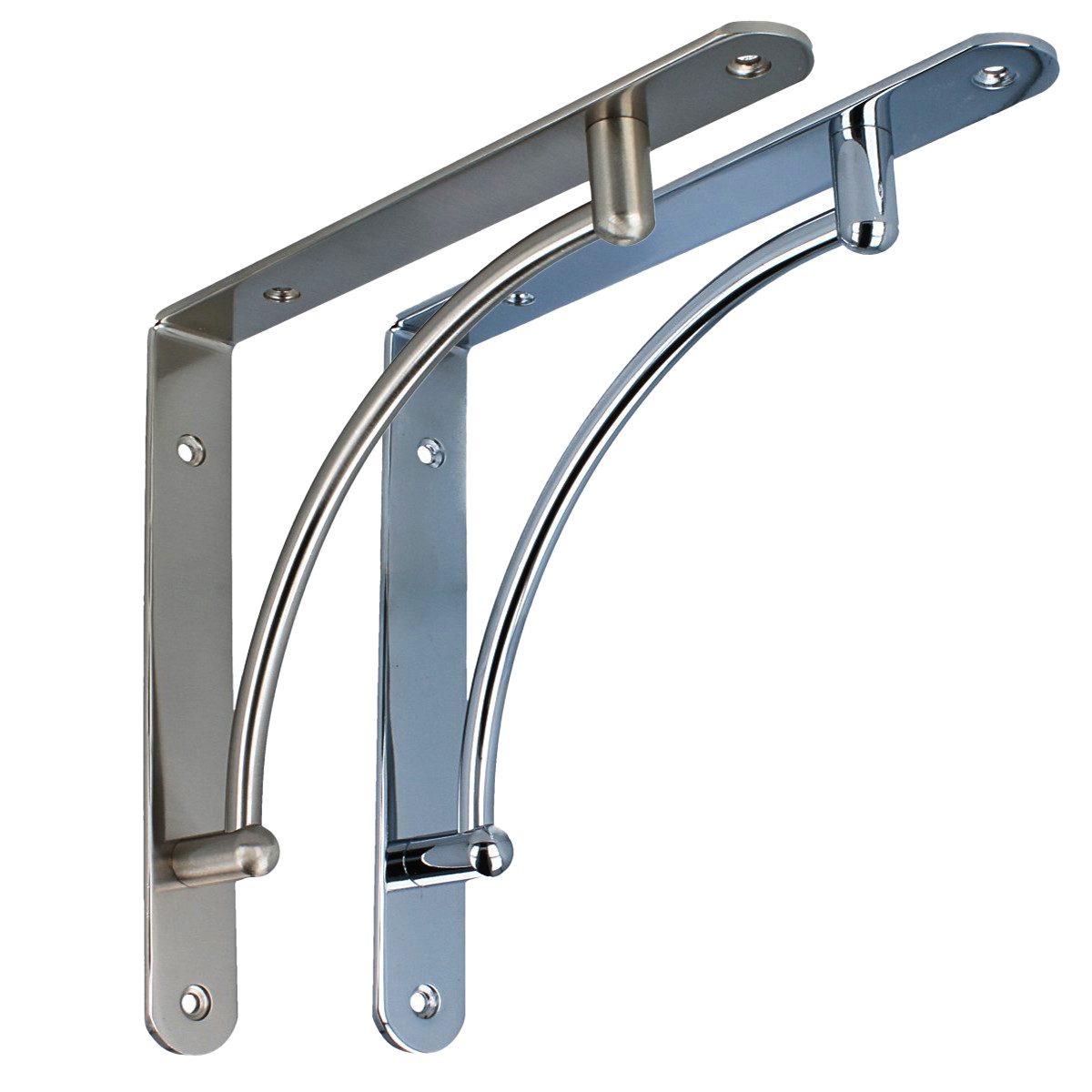 MS Beschläge Wandregalhalter Regalkonsole 220mm x 220mm Stahl Garderobenkonsole