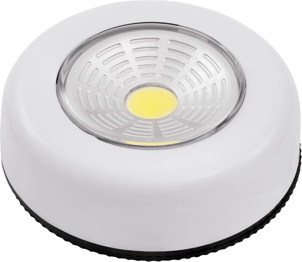 DIW LED Deckenspot LED-Leuchtmittel 3er Set LED Klebeleuchte LK1 70x70x24mm, silber, LED fest integriert, tageslichtweiß, 6400K