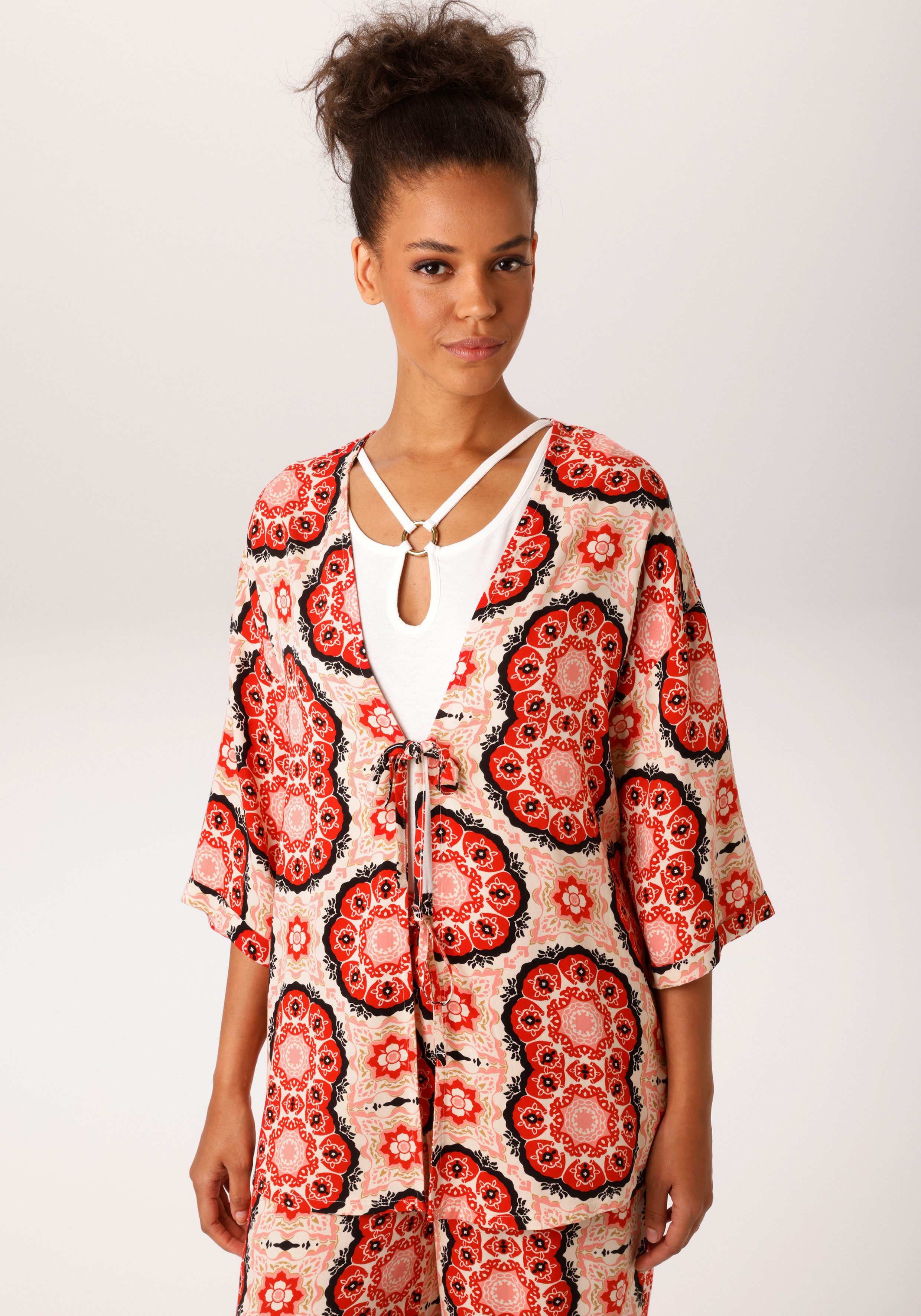 Aniston CASUAL Blusenkimono mit fantasievollem Mandala-Druck - NEUE KOLLEKT günstig online kaufen