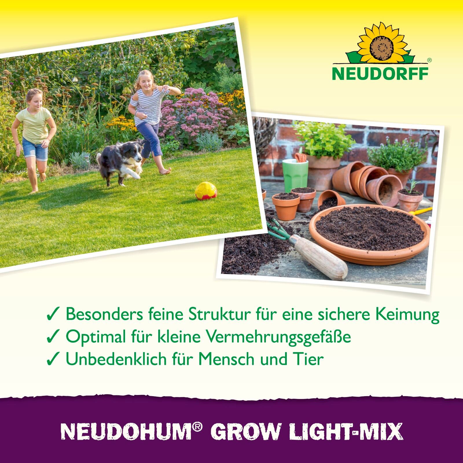 Neudorff Spezialerde NeudoHum Grow Light-Mix, 10 Liter – Bild 4 von 5