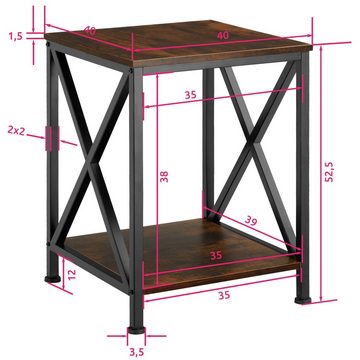 tectake Beistelltisch Carlton (1-St., 1 tlg)