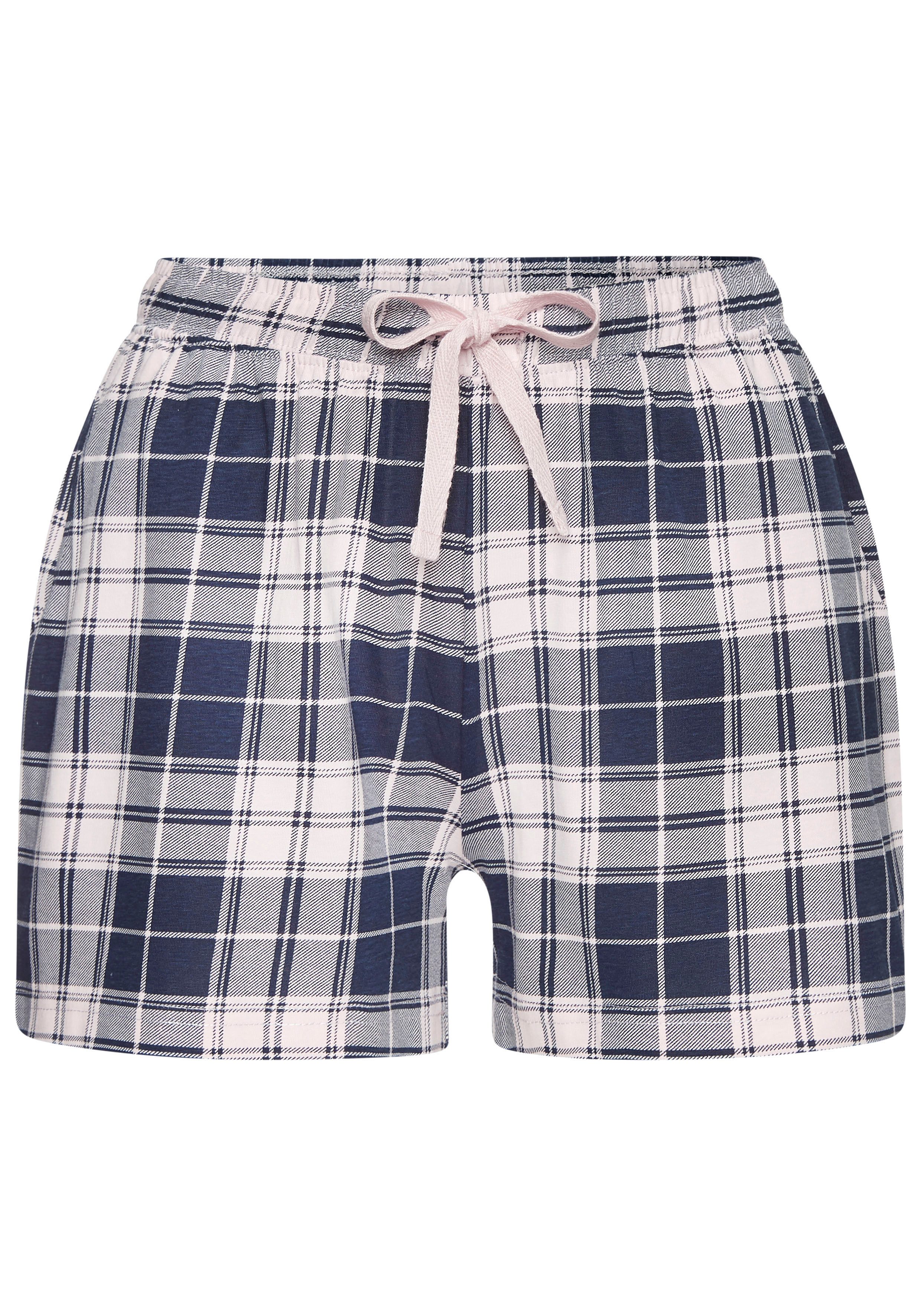 Vivance Dreams Pyjamashorts mit Karo-Muster günstig online kaufen