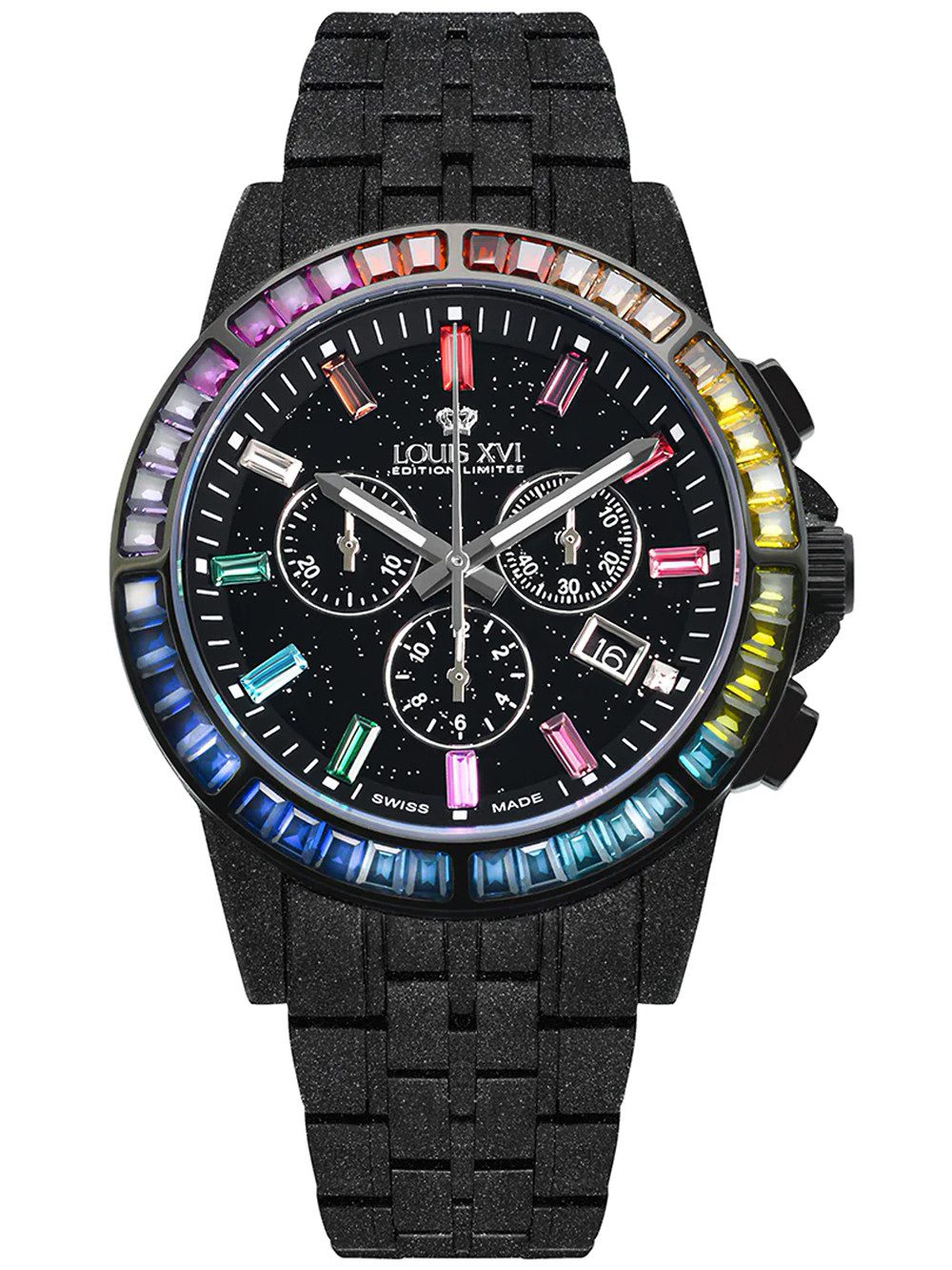 Quarzuhr Louis XVI LXVI1129 Herrenuhr Majeste Frosted Iced Out Chrono Louis XVI LXVI1129 Herrenuhr Majeste Frosted Iced Out Chrono