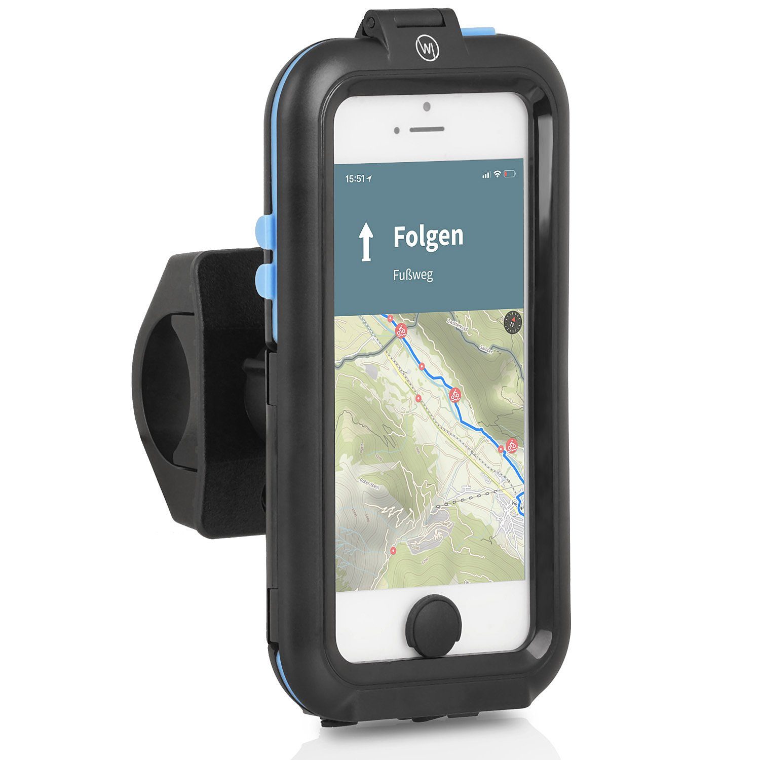 WICKED CHILI Tour Case Universal Handy Fahrradhalterung wasserdicht für  Smartphone 5,0 - 6,7 Zoll (360 Grad) Fahrrad / Motorrad Handy Halterung