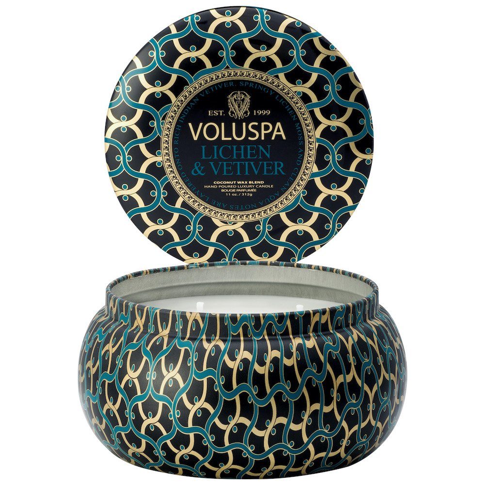 VOLUSPA Duftkerze 2-Wick Maison Tin Candle LICHEN & VETIVER