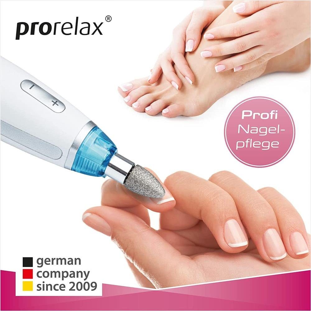 prorelax Maniküre-Pediküre-Set PERFECT, Professionelle Hand- und Fußpflege, 5 hochwertige Aufsätze
