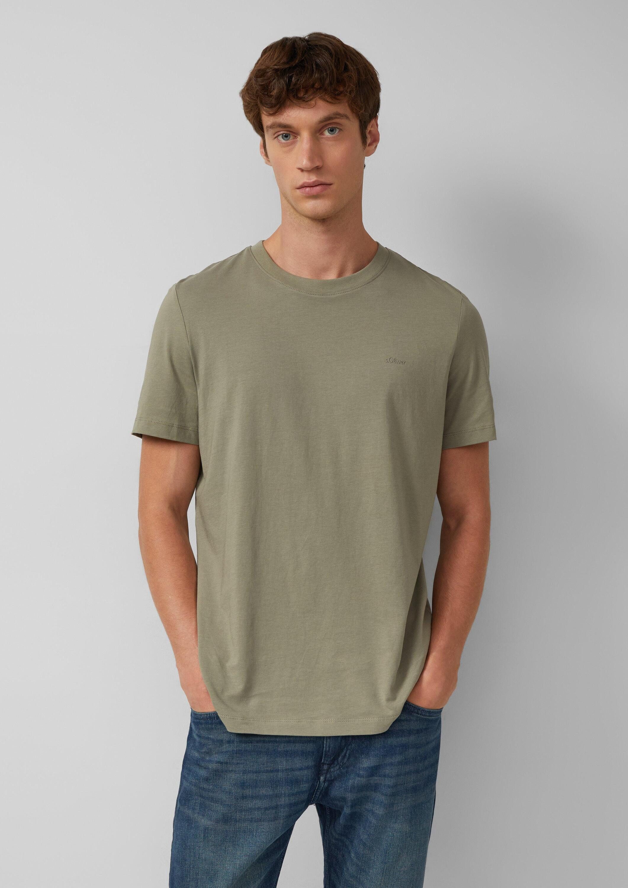 s.Oliver Kurzarmshirt T-Shirt Baumwoll-T-Shirt mit Logo-Print günstig online kaufen