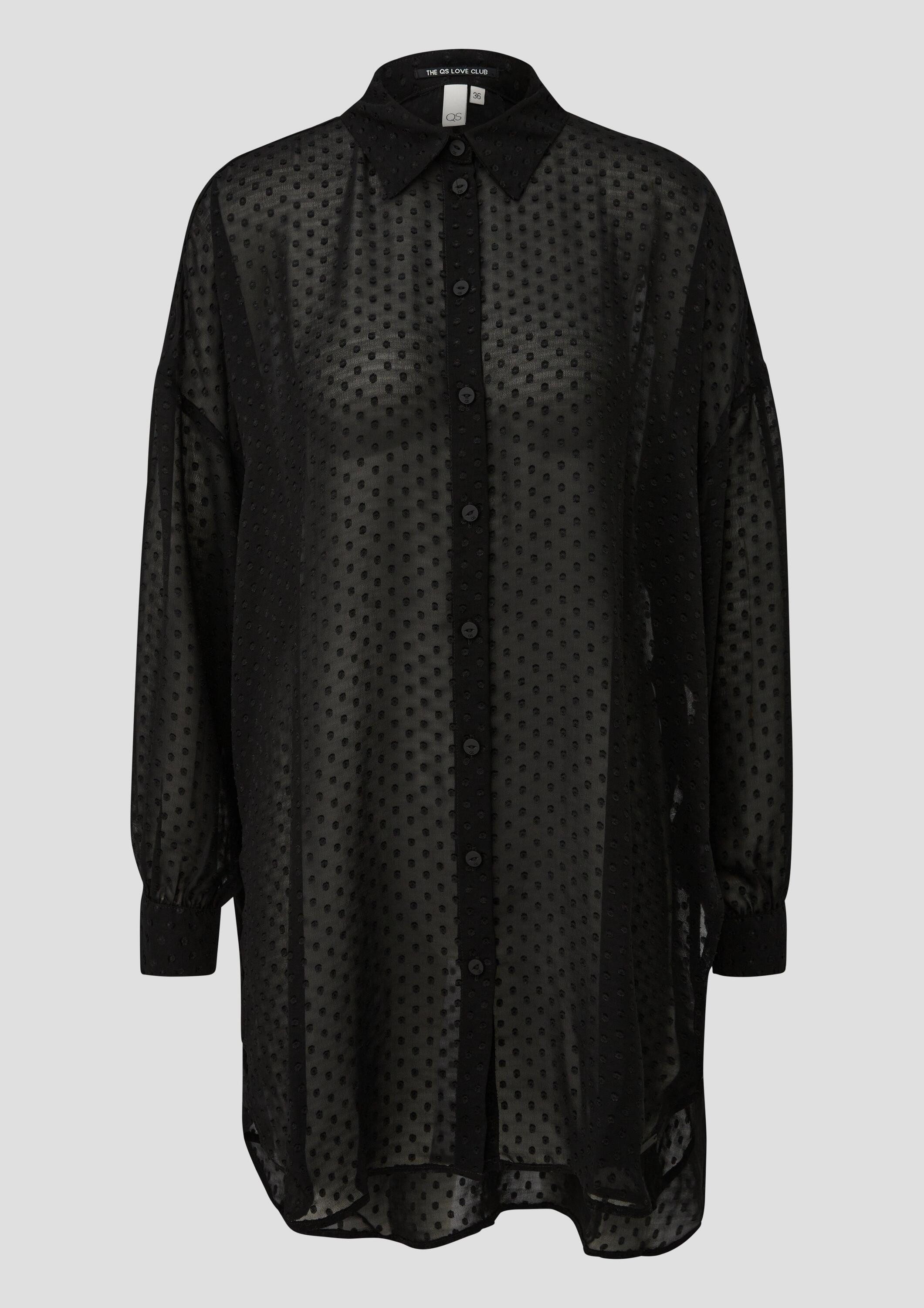 QS T-Shirt Bluse Leicht transparente Longbluse