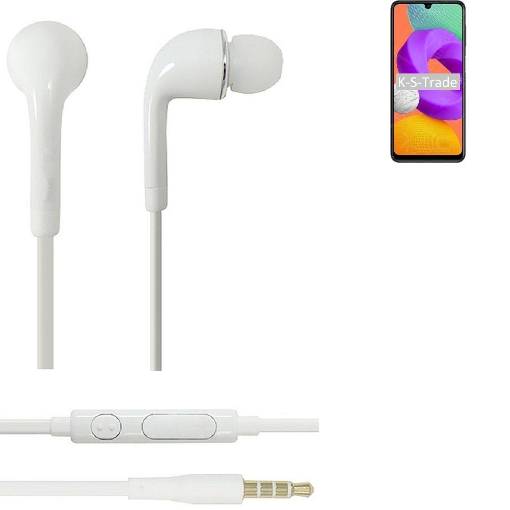 mit Mikrofon für 3,5mm) M22 Samsung K-S-Trade In-Ear-Kopfhörer Headset u (Kopfhörer weiß Lautstärkeregler Galaxy