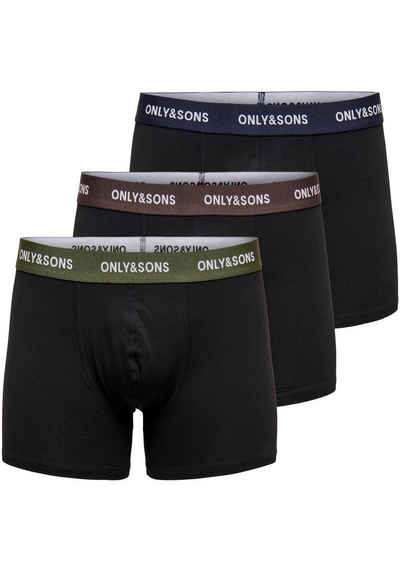 ONLY & SONS Trunk ONSFITZ SOLID BLACK TRUNK 3PACK3854 NOOS (Packung, 3-St)
