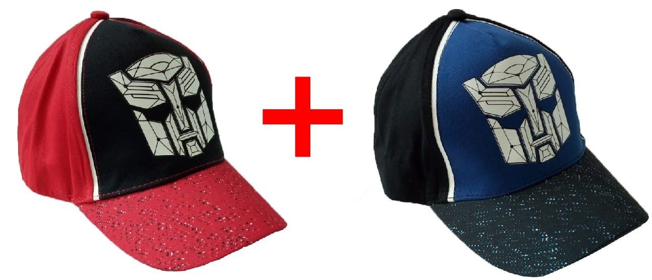 Baskenmütze Transformers 2er-Set Autobots Kinder Kappe Mütze Cappy Basecap Optimus