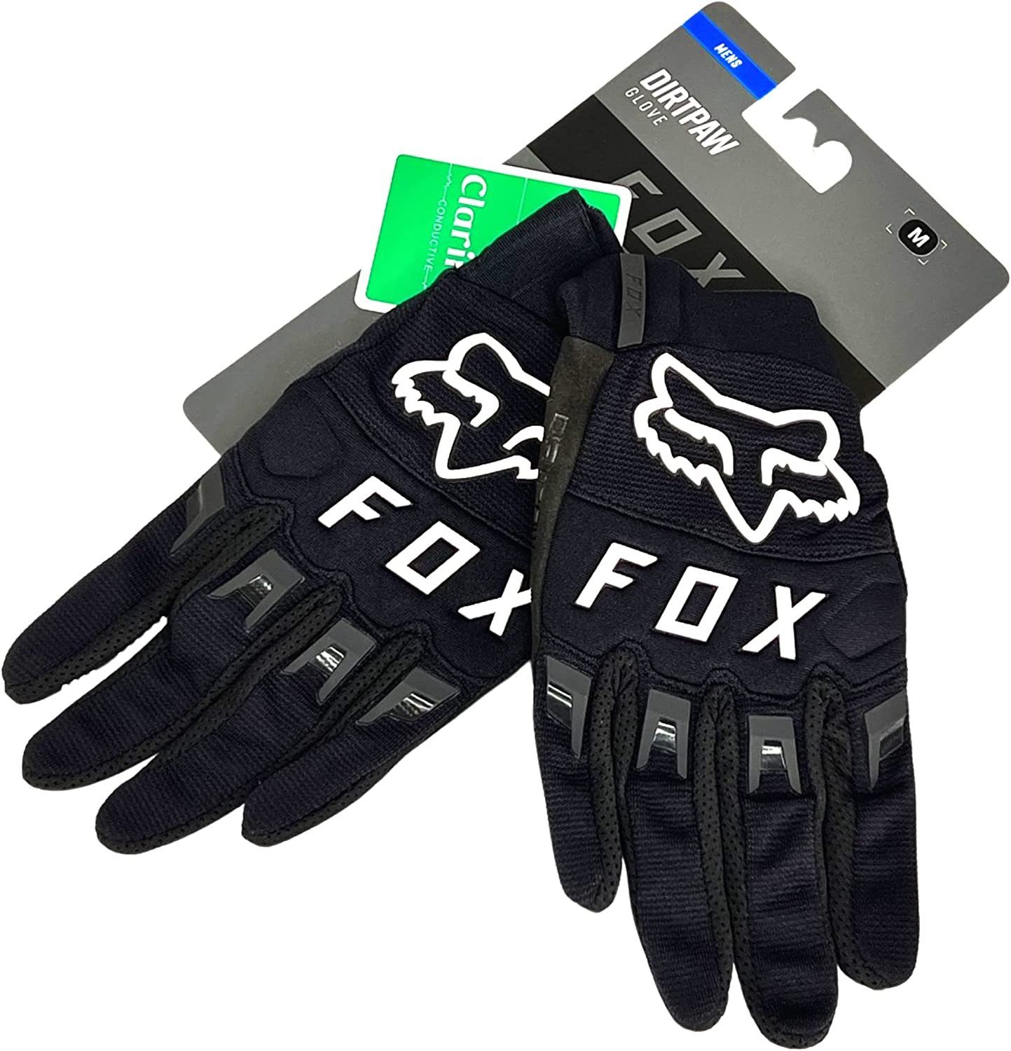 Glove Handschuhe Logo Racing Motorradhandschuhe Fox Fox weiß / schwarz Dirtpaw