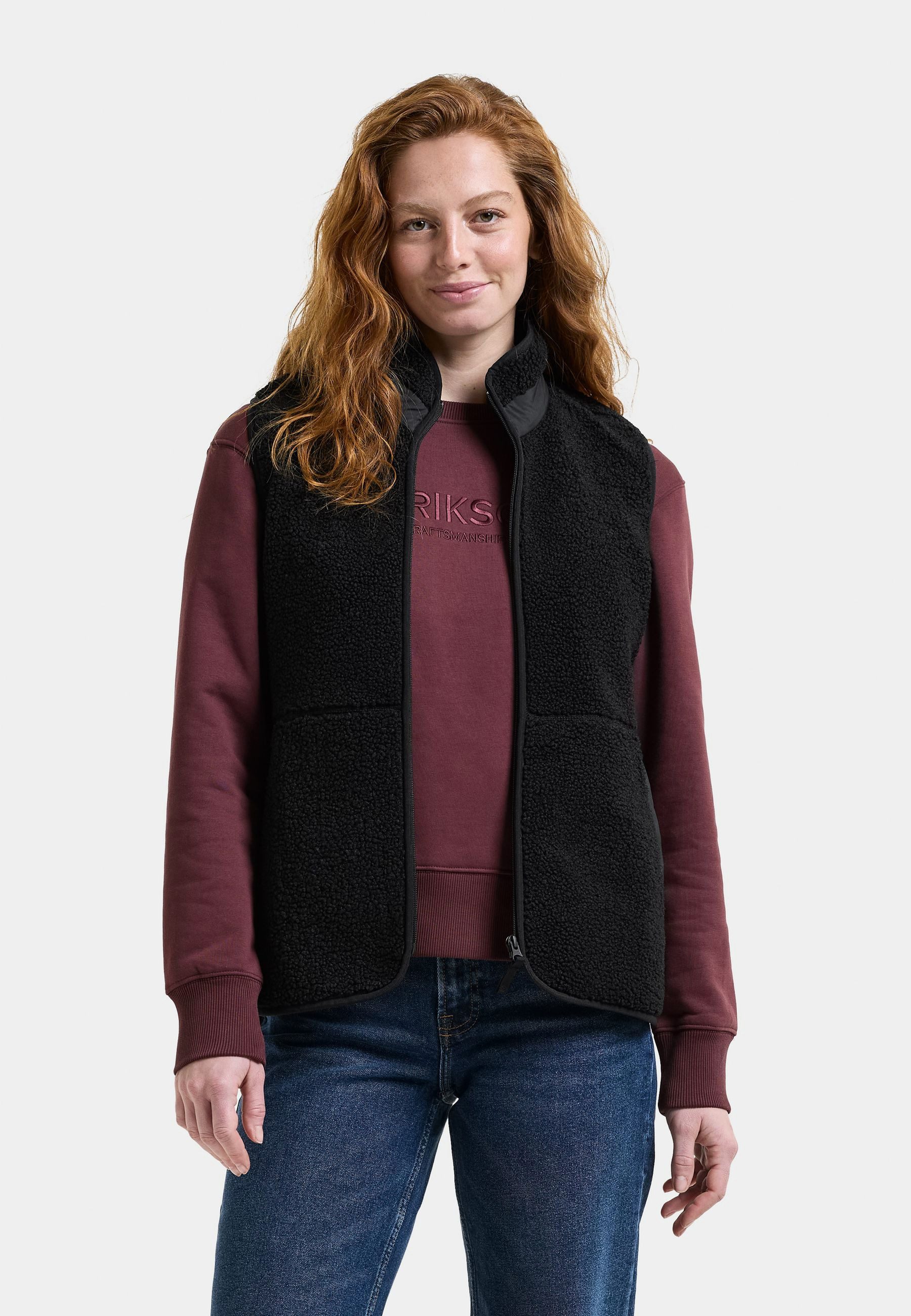 Didriksons Fleeceweste Damen Pile Teddy SIV mit Taschen
