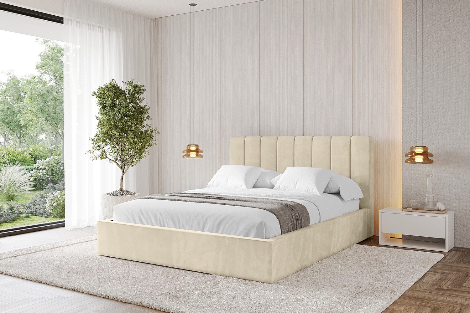 ALTDECOR Polsterbett STERA, Doppelbett mit Stauraum, günstig online kaufen