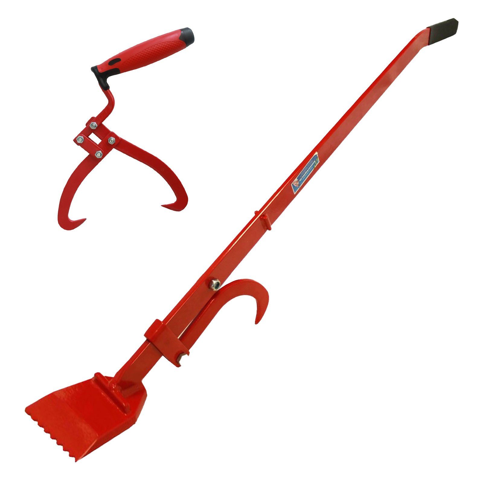 Fällheber Handpackzange & Fällheber 130 cm Wendehaken Stammwender Packzange