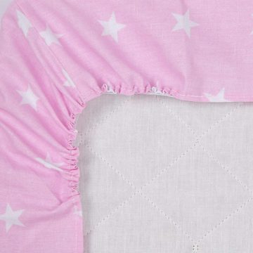 Spannbettlaken Spannbetttuch für Babybett Kinderbett Baby 100% Baumwolle 120x60 cm, Amilian, Gummizug: an den Ecken, in vielen Mustern erhältlich