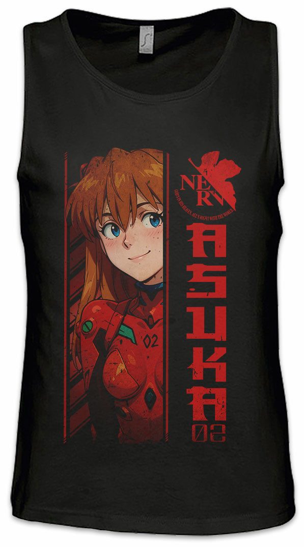Urban Backwoods Tanktop Neon Asuka 1 Ärmelloses T-Shirt Genesis Nerv Asuka Gendo Evangelion Shinji Ikari Logo Angels