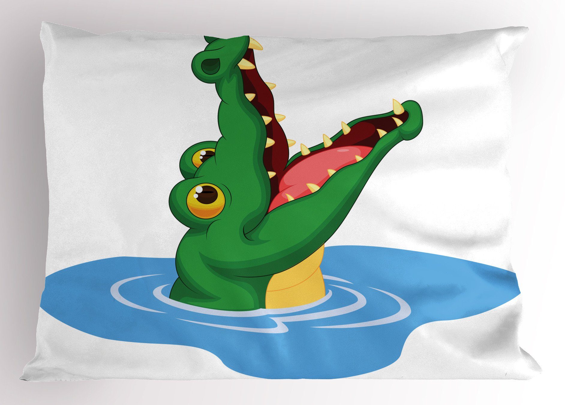Gedruckter Krokodil Size Kissenbezug, Abakuhaus Stück), Wasser Kissenbezüge Tierkopf Standard aus King Dekorativer (1