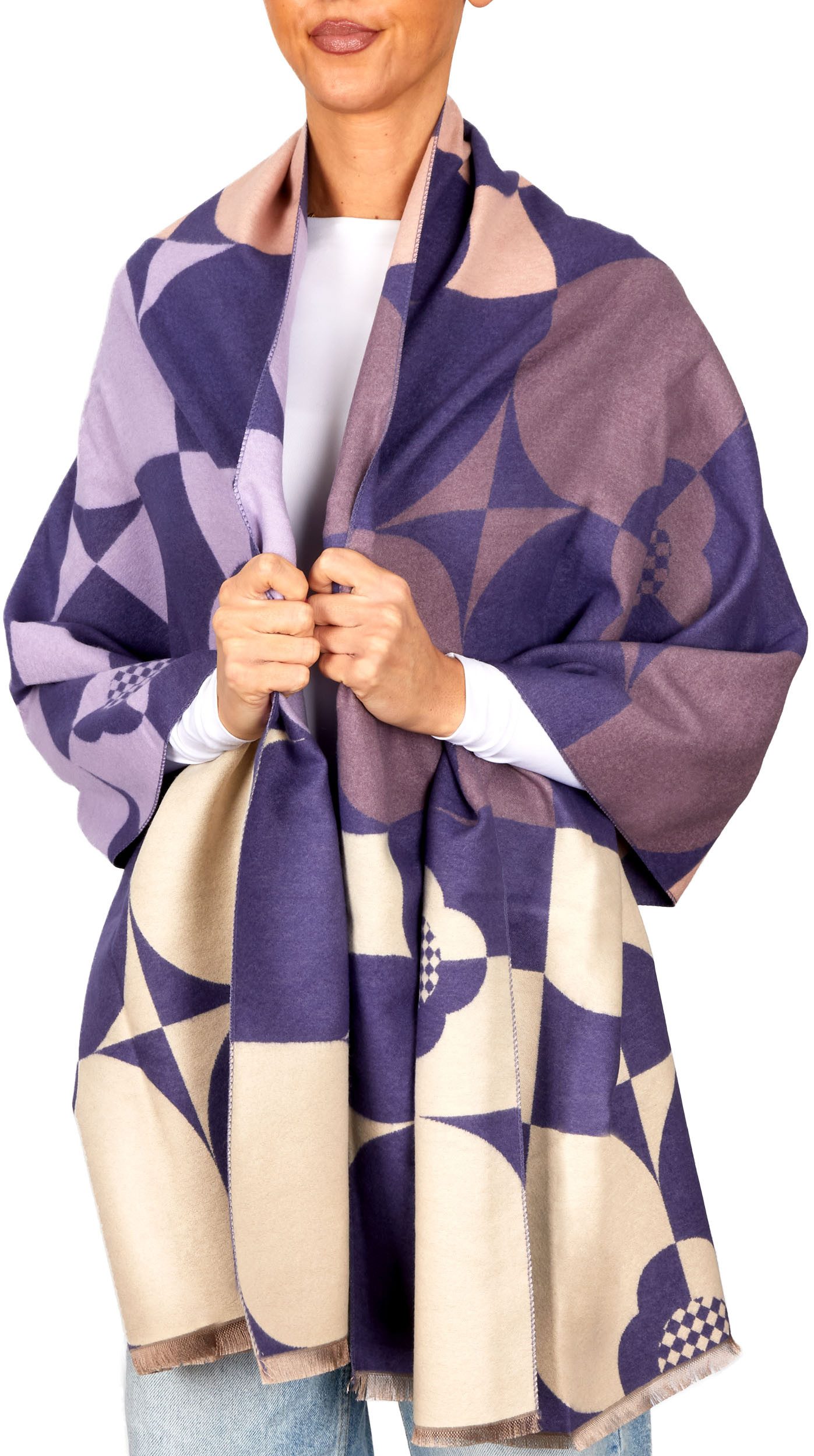 BRUBAKER Schal Cashmirillo Damen Schal mit Modernem Muster - 70 x 200 cm - günstig online kaufen