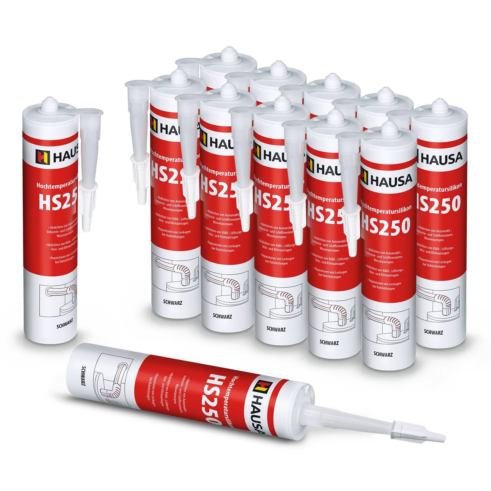 Hausa Silikon, Hochtemperatur-Silikon HS250 rot, (Schnelle günstig online kaufen