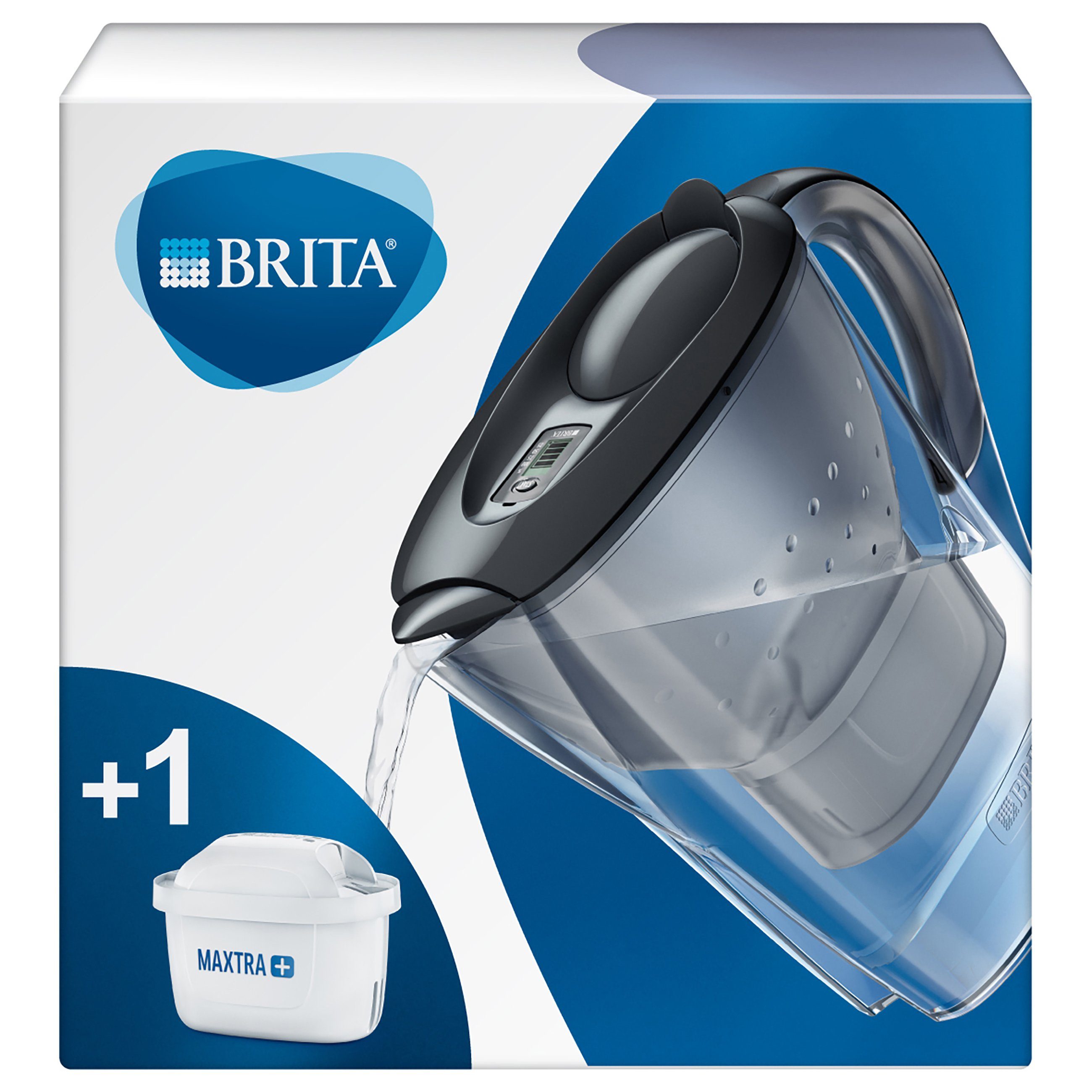 BRITA Wasserfilter Marella (graphite), inkl. 1 MAXTRA+ Filterkartusche