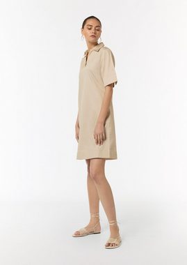 Comma Minikleid Kleid mit Tunika-Ausschnitt und Hemdkragen