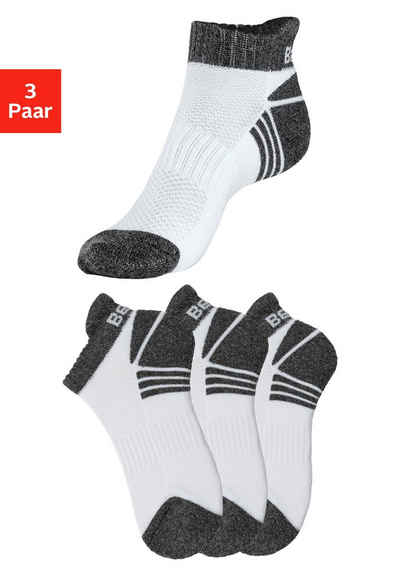 Bench. Шкарпетки для кросівок (3-Paar) mit Mittelfußgummi und Pikeestruktur