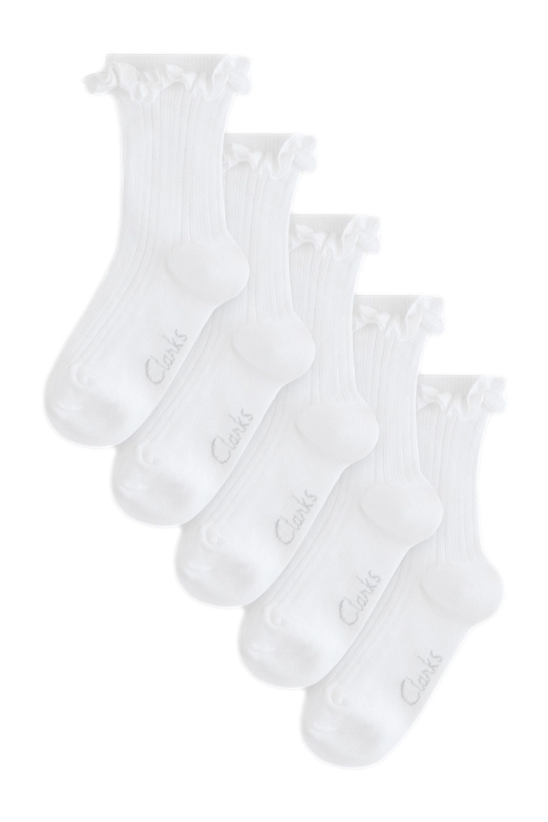 Basicsocken Clarks gerüschte Socken für Mädchen, 5er-Pack
