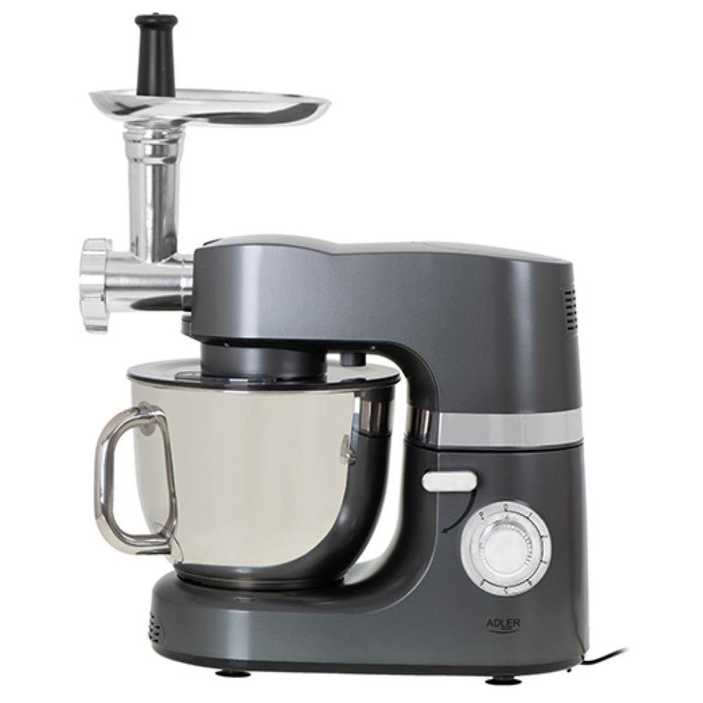 Adler Küchenmaschine, 7L Edelstahlschüssel 6 Rührgeschwindigkeiten Multifunktional