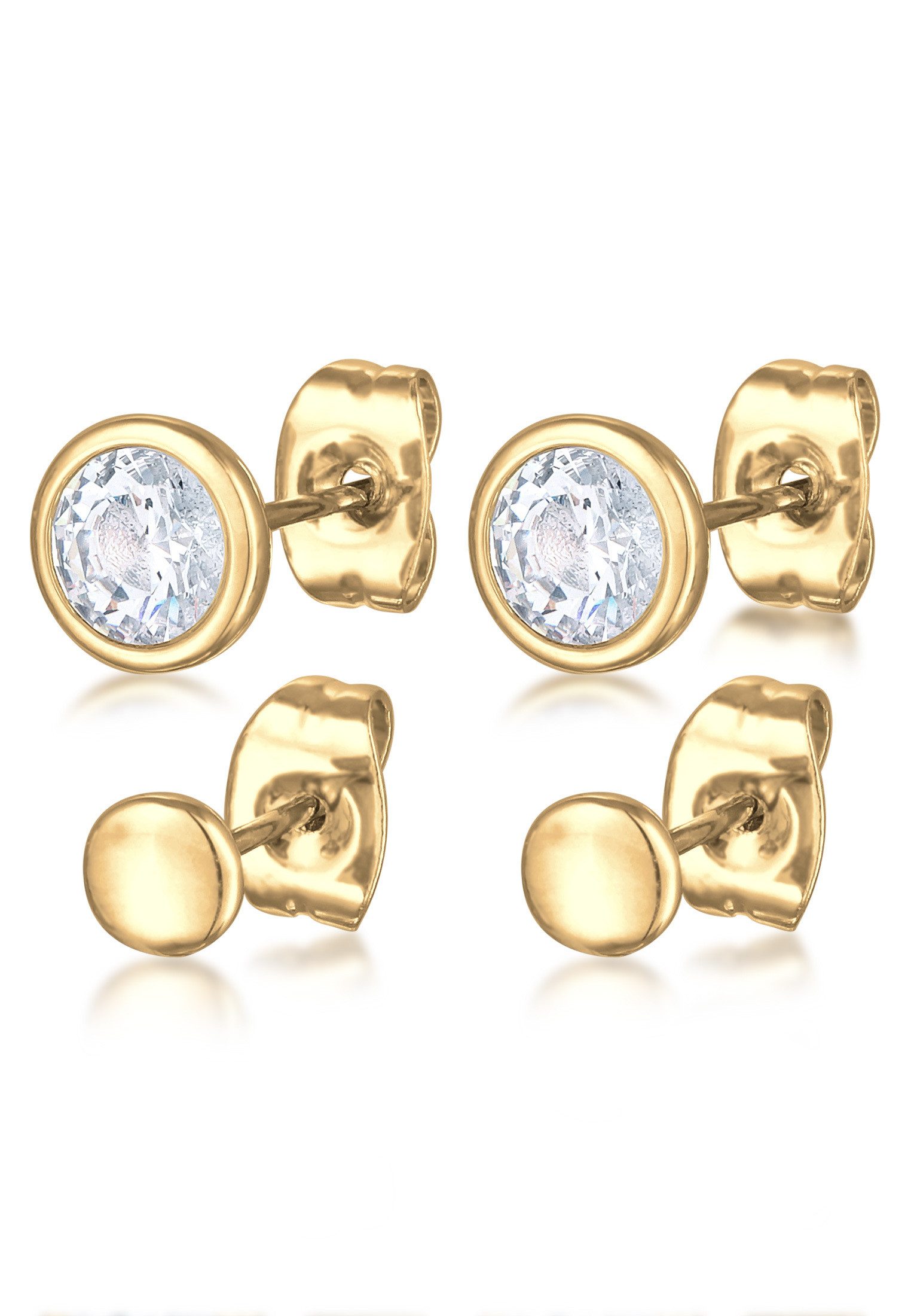 Elli Ohrring-Set 2er-Set Ohrstecker Kristalle Plättchen günstig online kaufen