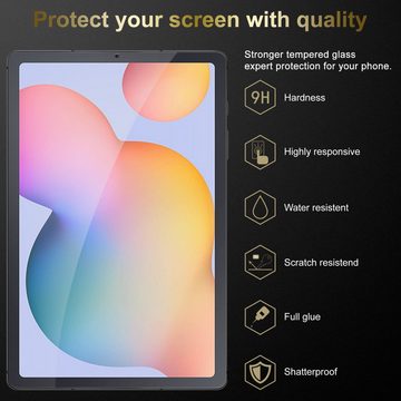 Cadorabo Schutzfolie Samsung Galaxy Tab S6 LITE (10.4 Zoll), 3x Schutzglas Panzer Folie (Tempered) Display-Schutzglas mit 3D Touch