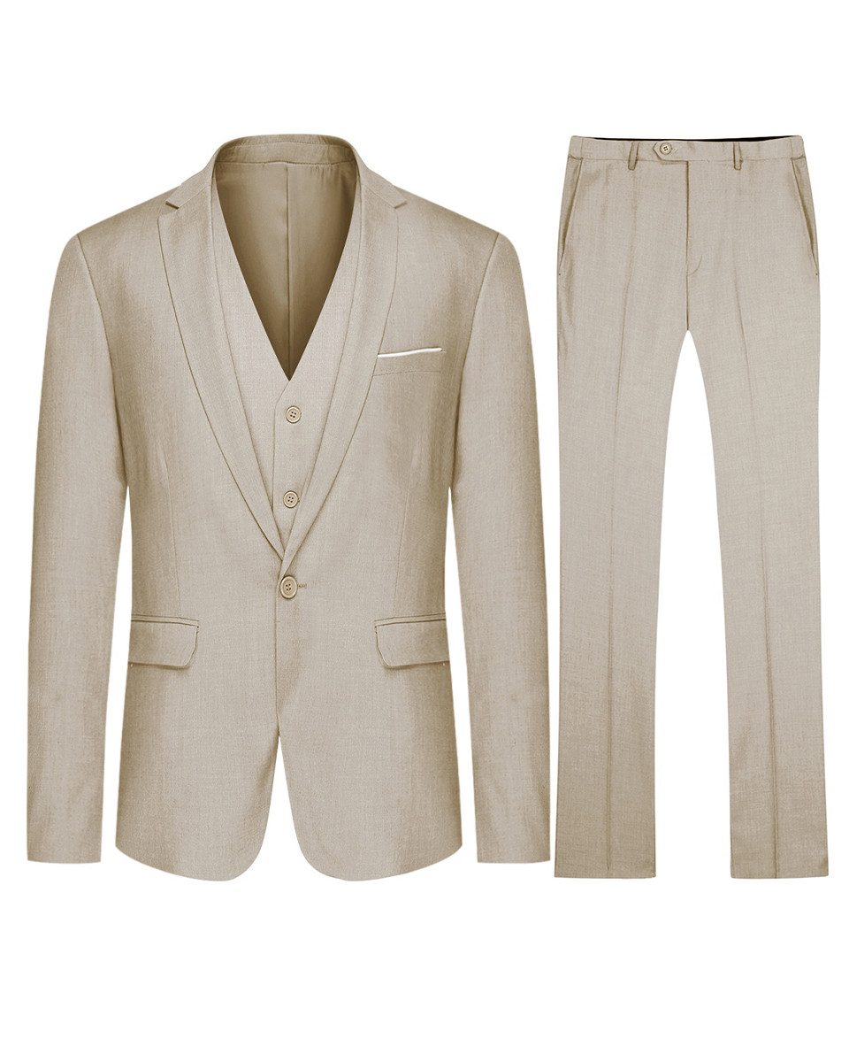 Allthemen Anzug (3 tlg) Slim Fit Herrenanzug für Business günstig online kaufen
