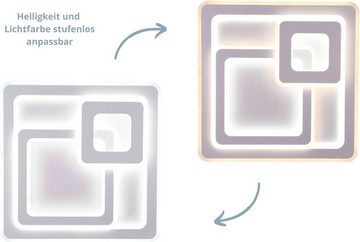 lightling LED Deckenleuchte Mikka, LED fest integriert, Nachtlichtfunktion, dimmbar, Helligkeit und Lichtfarbe stufenlos anpassbar