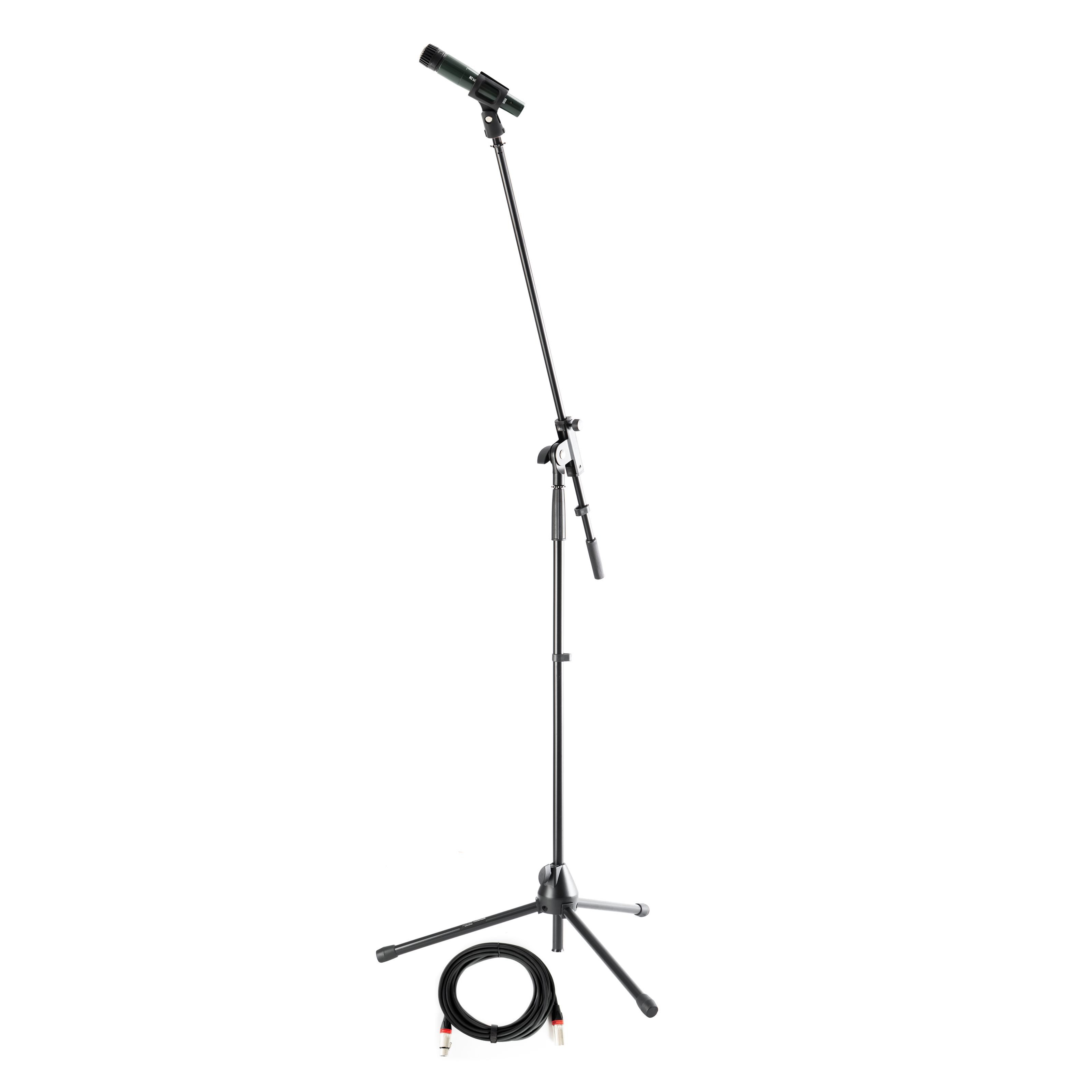 FAME Mikrofon (Audio MS Pro 57D Beta Stage I Instrumentenmikrofon Set Dynamisches Mikrofon mit XLR Kabel und Mikrofonständer Ideal für Instrumente), Audio MS Pro 57D Beta, Instrumentenmikrofon Set, Dynamisches