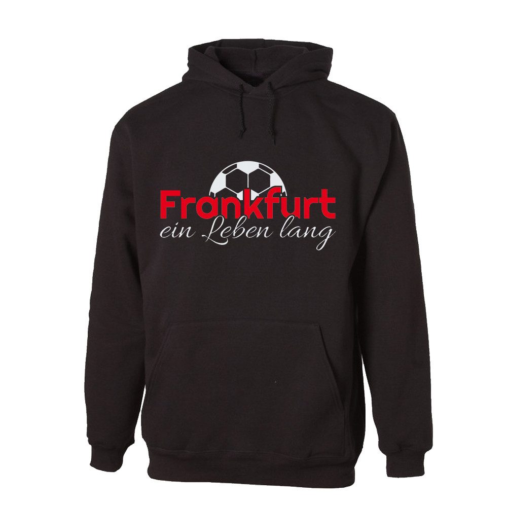 Hoodie Frankfurt ein Leben lang (rot)