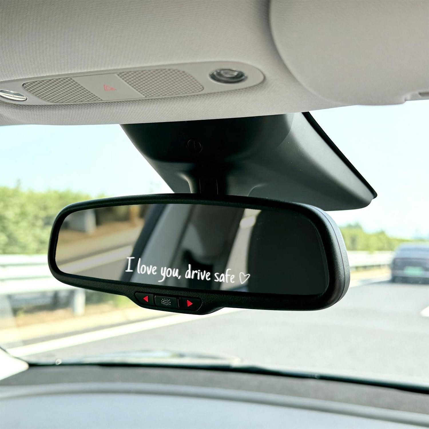 LuxusKollektion Aufkleber Aufkleber Drive Safe I Love You Autospiegel Schwarz Weiß Rosa Farbe