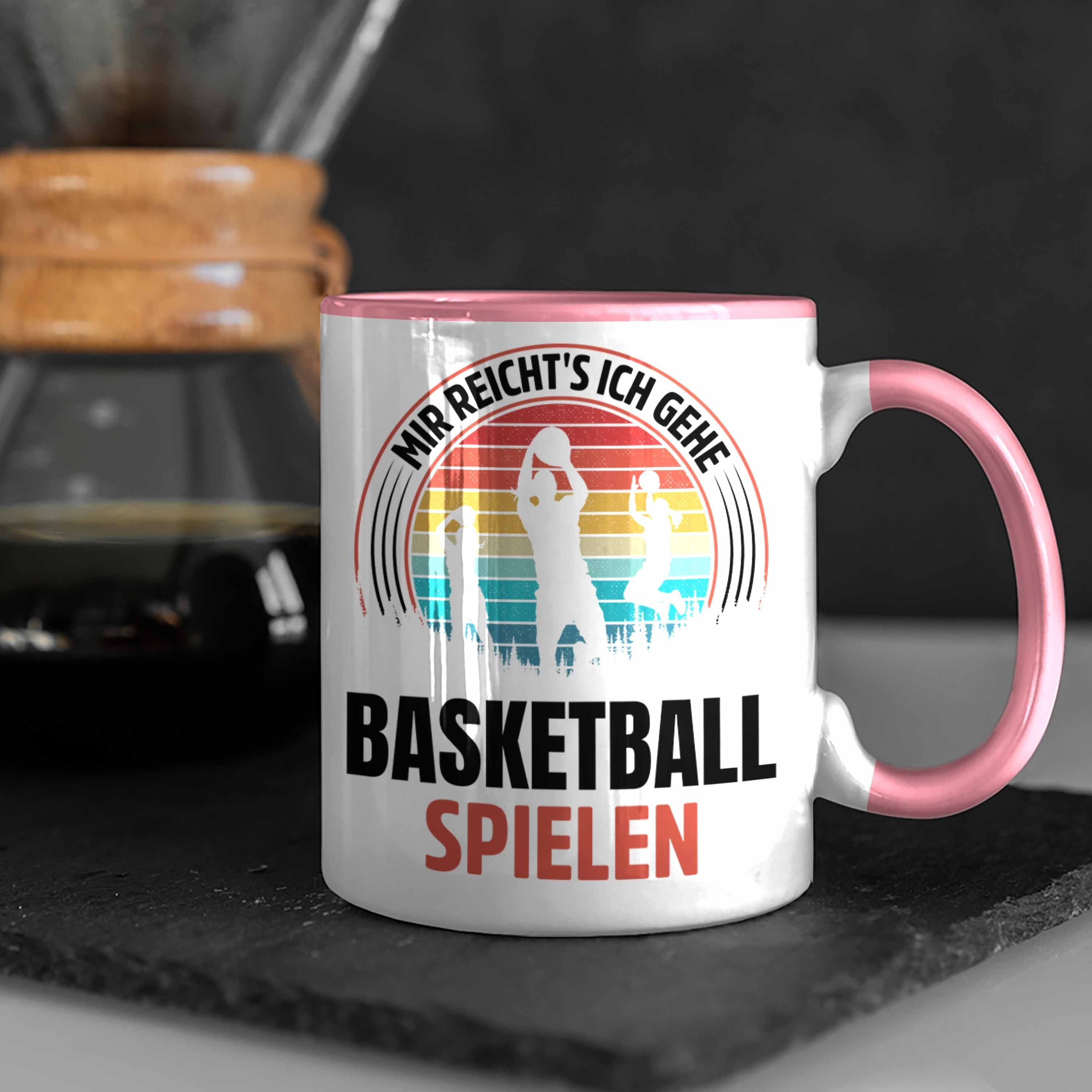 Trendation Tasse Mädchen Basketballspielerin Geschenkidee Frauen Basketball Rosa Tasse