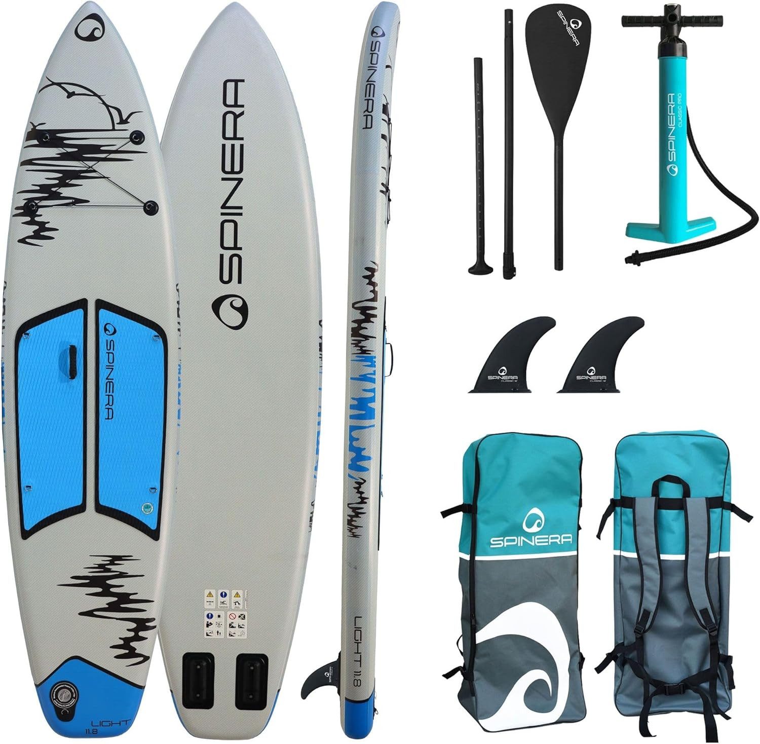 SUP-Board SPINERA SUP LIGHT 11.8 ULT iSUP aufblasbar Surfboard Stand Up Paddle