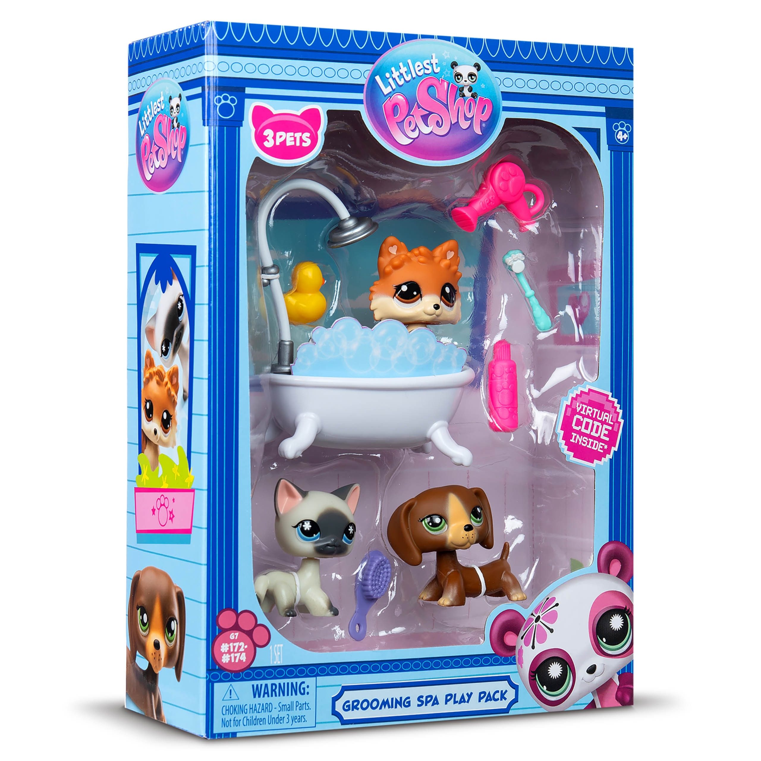 Sarcia.eu Spielfigur Littlest Pet Shop Set Tierfiguren #172-174 mit Zubehör Sammler 4+ – Bild 3 von 5