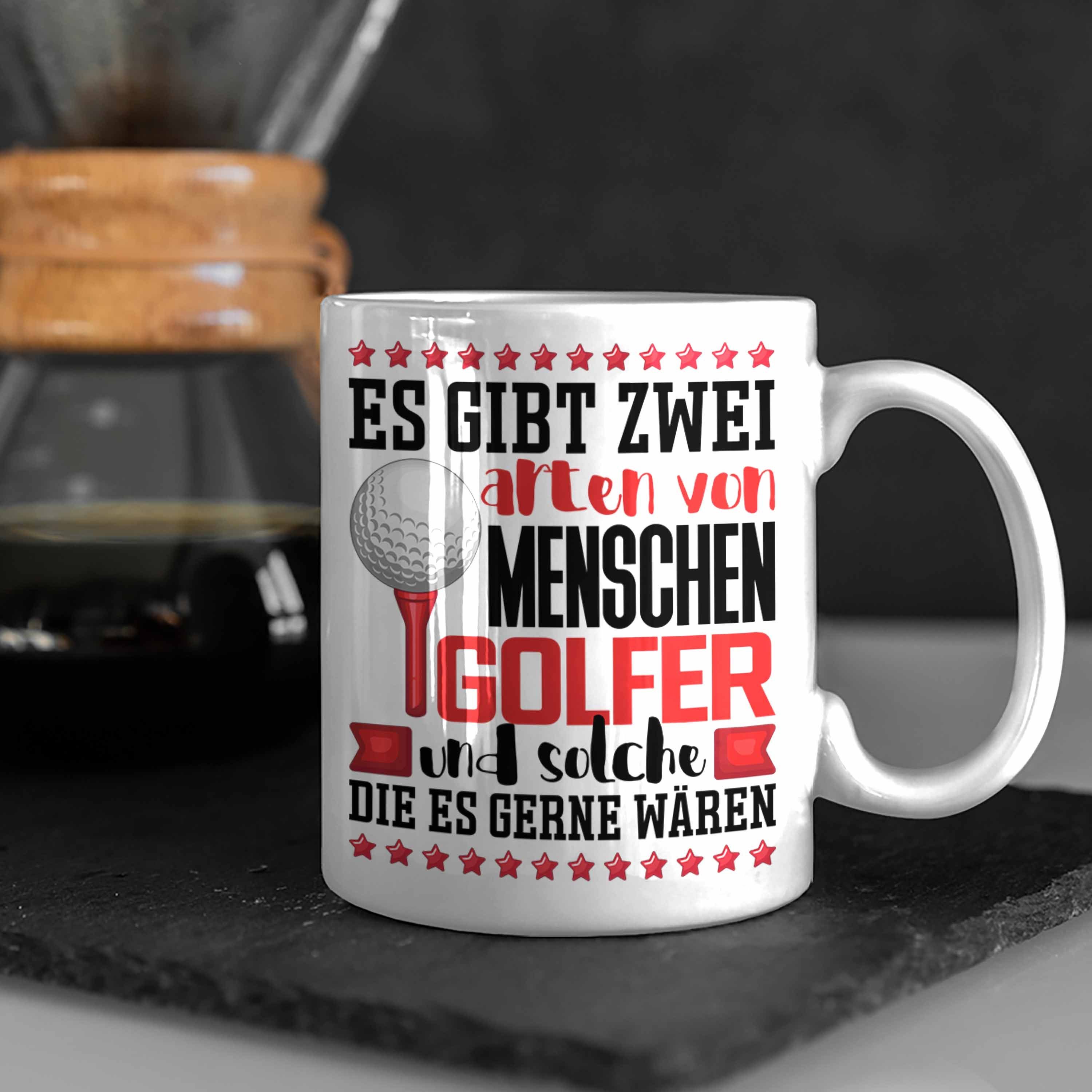 Golfer Geschenk Es 2 von Menschen Gibt Weiss Tasse Golfspieler Arten Trendation Spruch Tasse