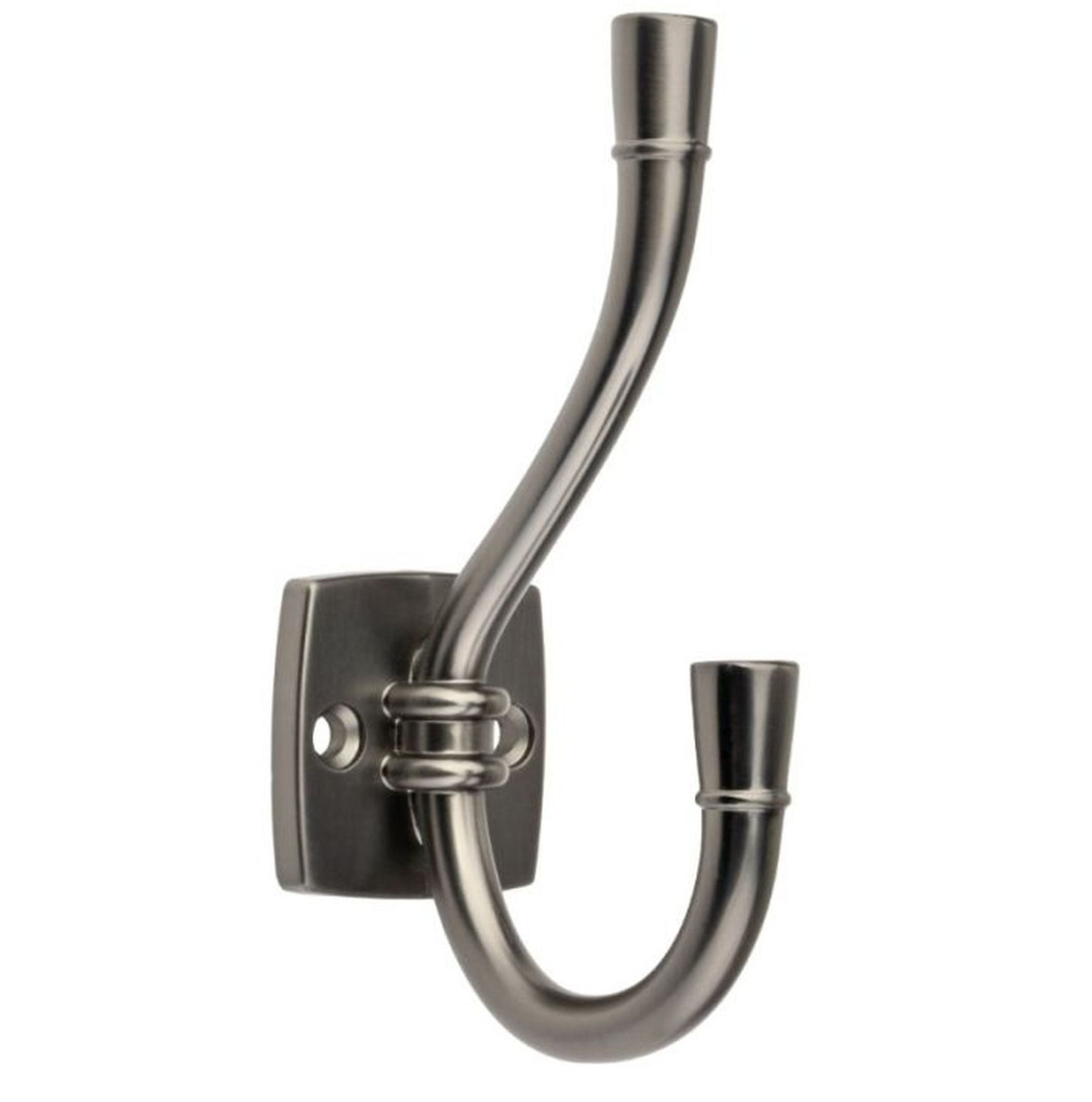livingpoint24 Garderobenhaken Garderobenhaken Argo Kleiderhaken Titanfarbig Wandhaken Silber modern (1 St)