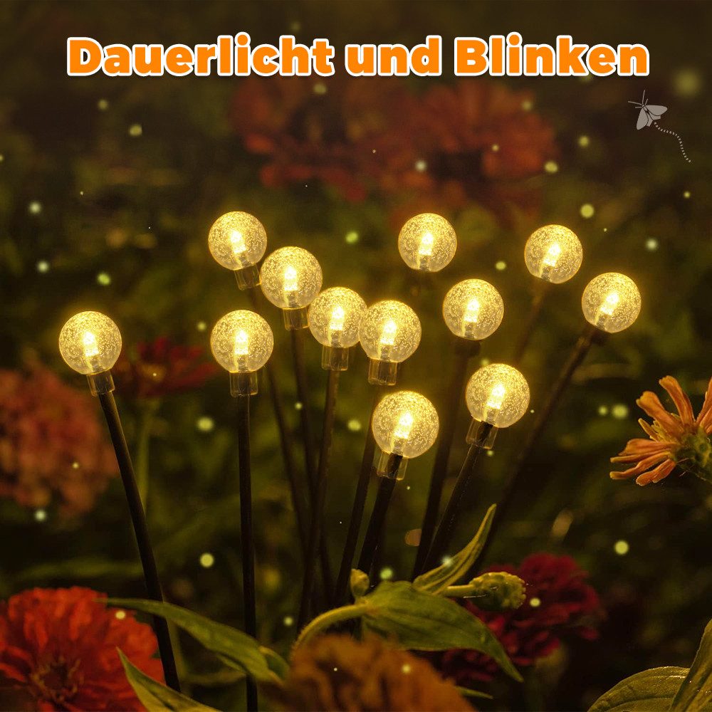 Salcar LED Solarleuchte 2er LED Solarleuchte Kugel Warmweiß Garten Solar La günstig online kaufen