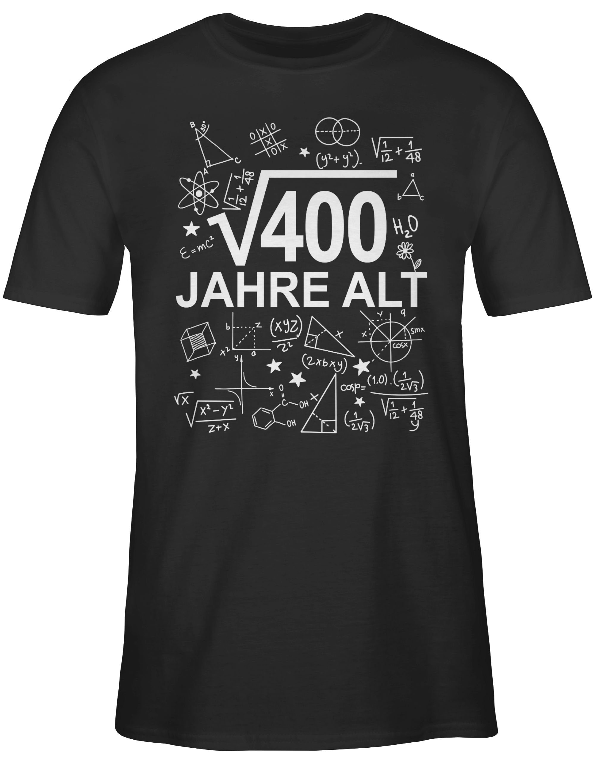 Jahre T-Shirt alt 400) Zwanzig (Wurzel 1 20. Schwarz Geburtstag Shirtracer weiß