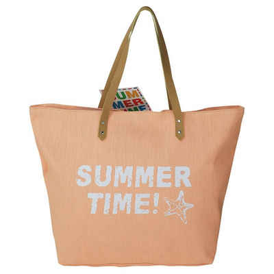 Antonio Strandtasche Farbauswahl - Strandtasche Summer Time Rosa Blau Grün Apricot