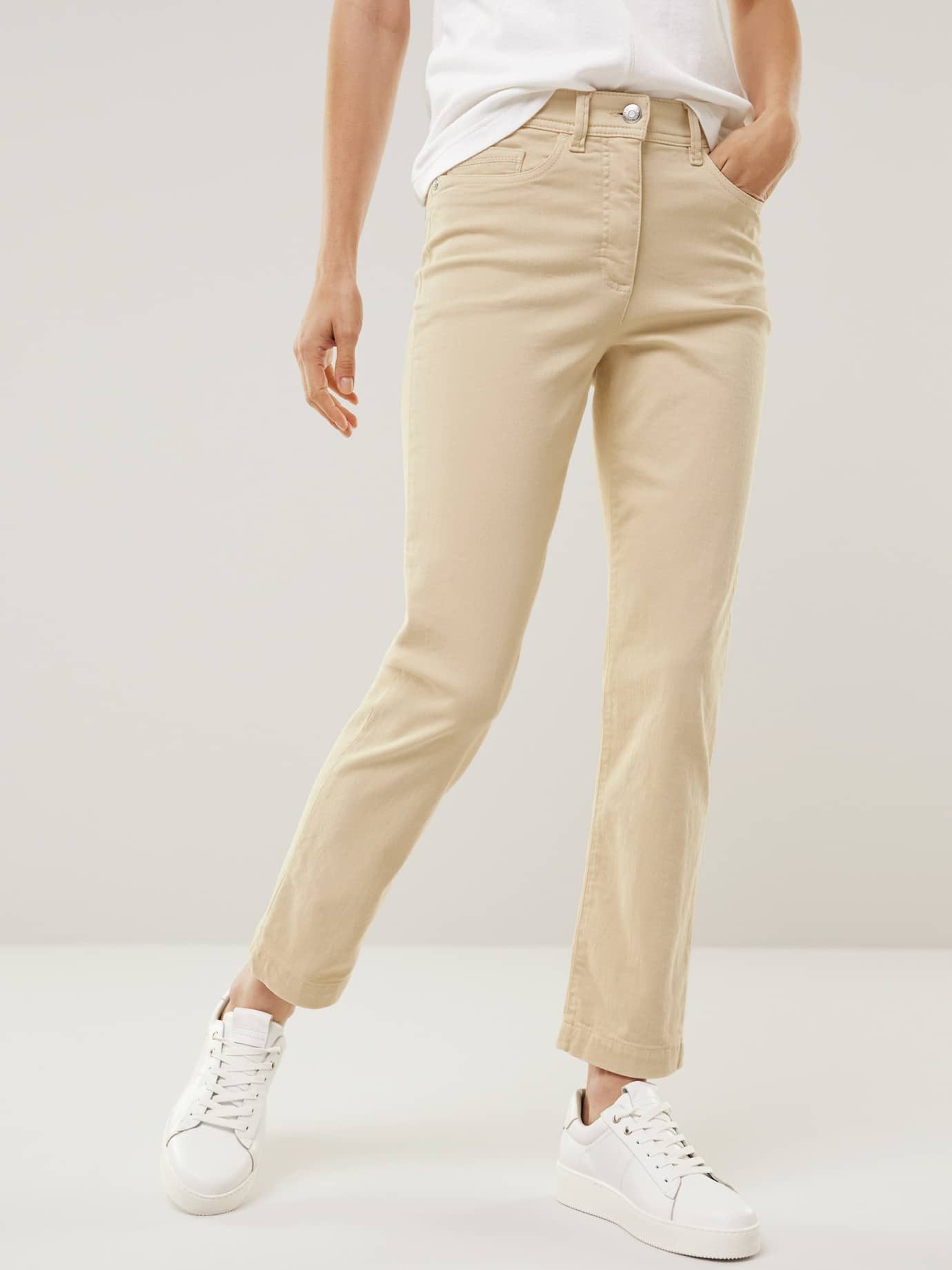 Walbusch Stretch-Jeans Damen 7/8-Stretchjeans Premium Klima Regular fit Coolmax®-Gewebe, atmungsaktiv, pflegeleicht, trocknergeeignet