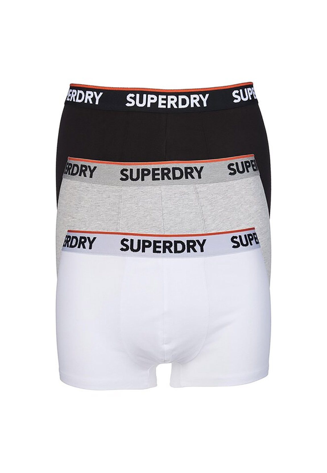 Superdry Боксерские мужские трусы, боксерки Superdry Боксерские мужские трусы, боксерки CLASSIC TRUNK TRIPLE Black/Grey Marl/Optic