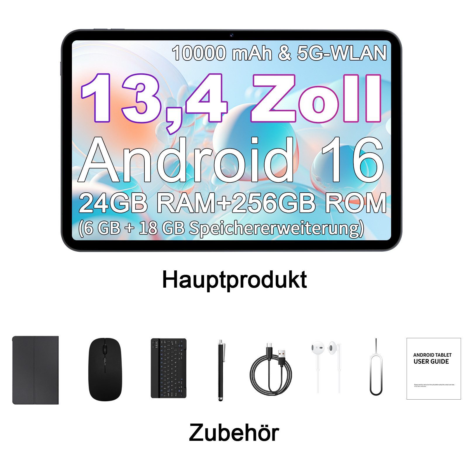 PRITOM TAB14pro( L10)  Tablet (13.4", Android 16, Erweiterbarer Speicher-Tablet)