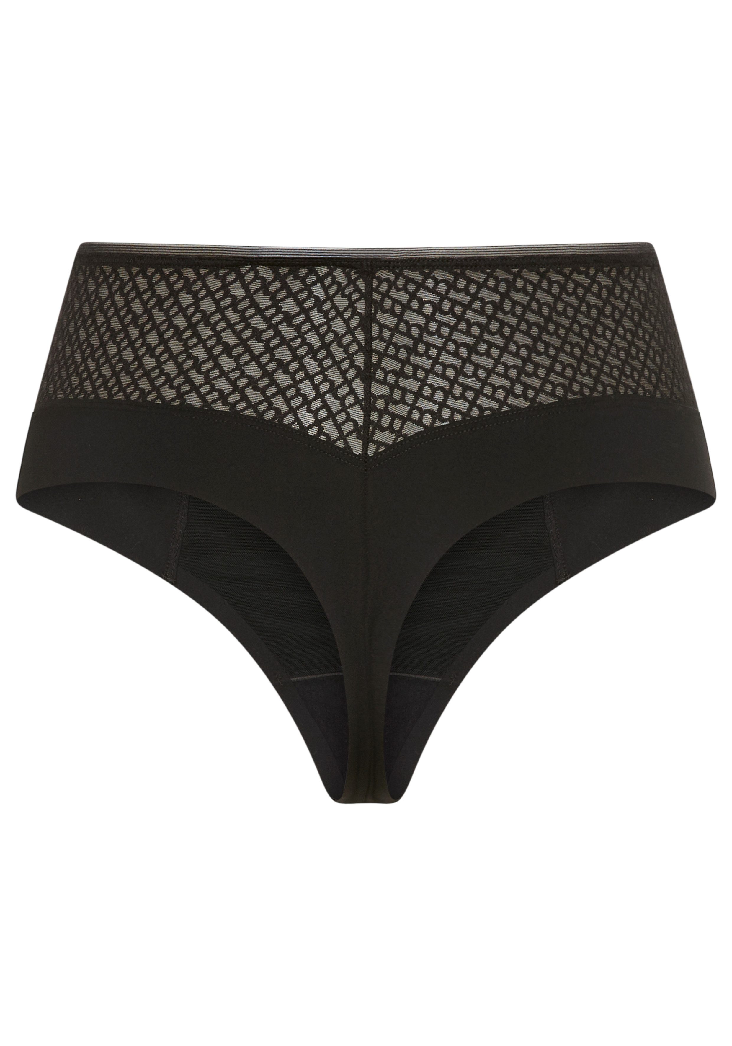 BOSS Formstring B LACE mit Meshdetails, hoher Bund
