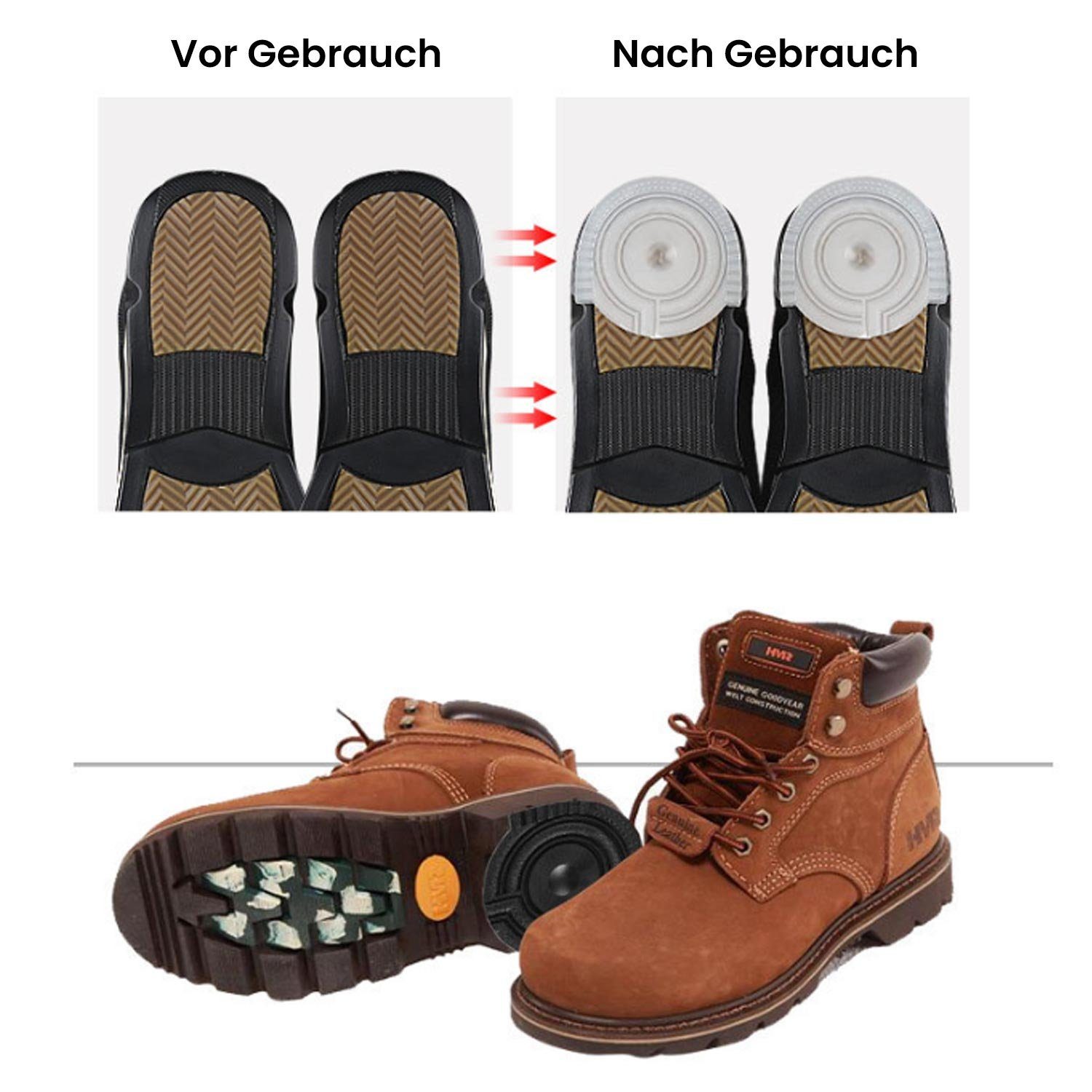 Daisred Einlegesohlen Schuhe Rutschfeste Paar Anti-Verschleiß Foot Pads, Sohlen-Pads Transparent 2